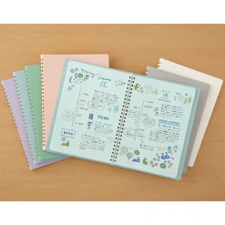 Midori | Cuaderno Anillas Color A5 Puntos Pink