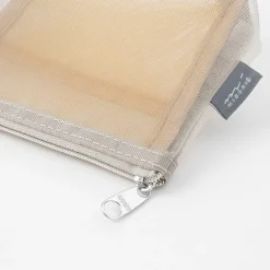 Midori | Estuche Gusset de Malla Pen & Tools Beige