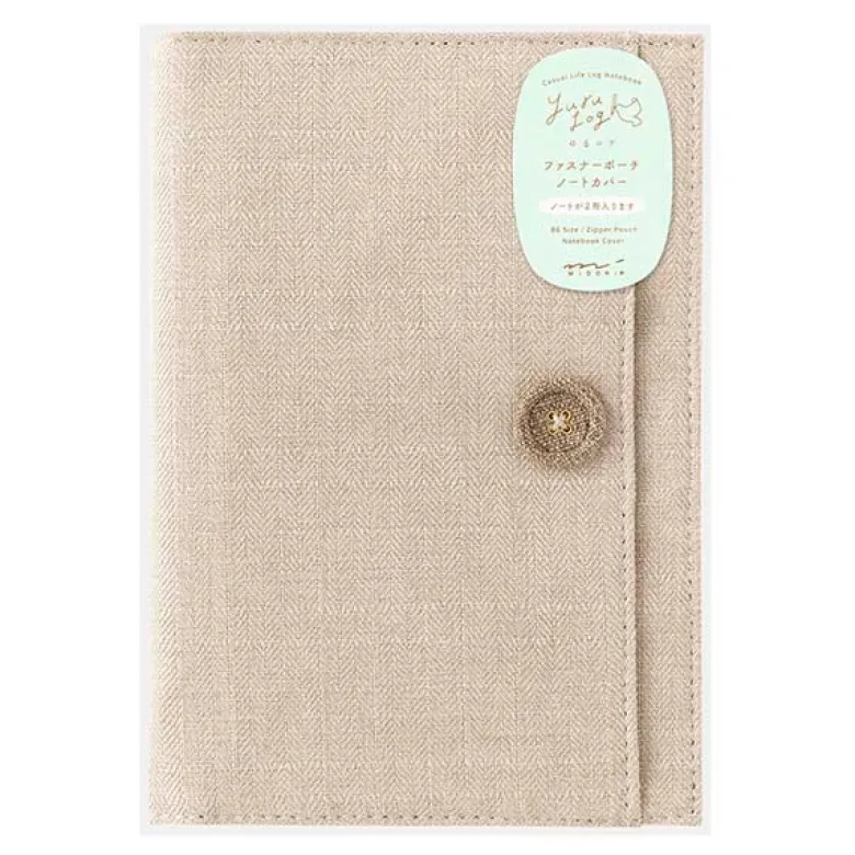 Midori | Funda de Tela para Cuadernos Yuru Log B6 Beige
