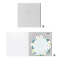 Midori | Notas Adhesivas Die Cutting Wreath White