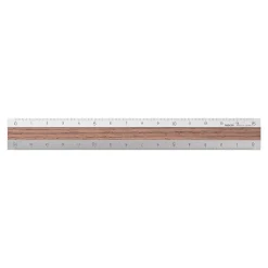 Midori | Regla de Aluminio y Madera 15cm Dark Brown