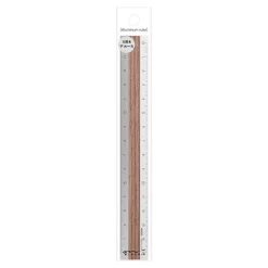 Midori | Regla de Aluminio y Madera 15cm Dark Brown
