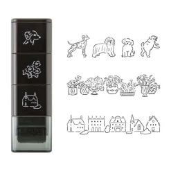 Midori | Sello Entintado Roller Dog & Landscape
