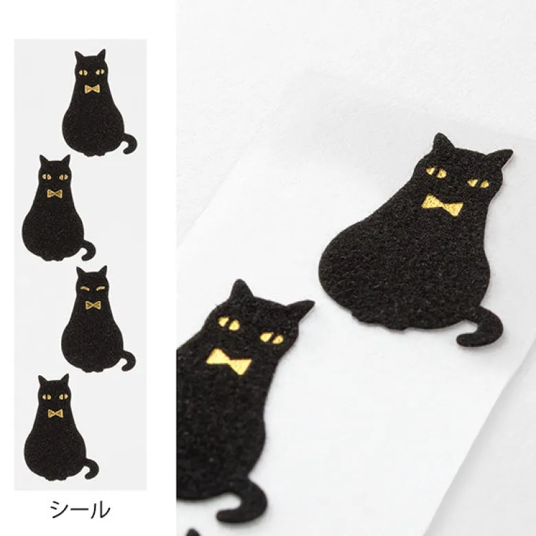 Midori | Set de Cartas Con Pegatinas Black Cat