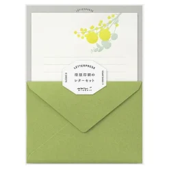 Midori | Set de Cartas Letterpress Bouquet Yellow