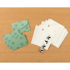 Midori | Set de Cartas Mini con Pegatinas Panda