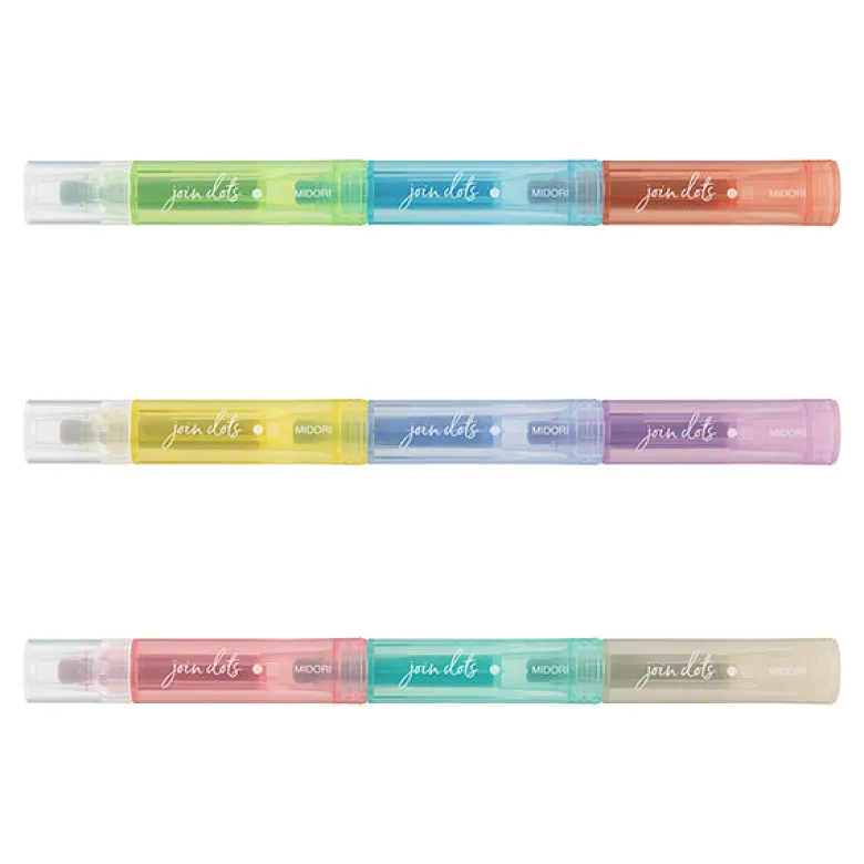 Midori | Set de 3 Rotuladores Multicolor Connecting Pen Join Dots Right