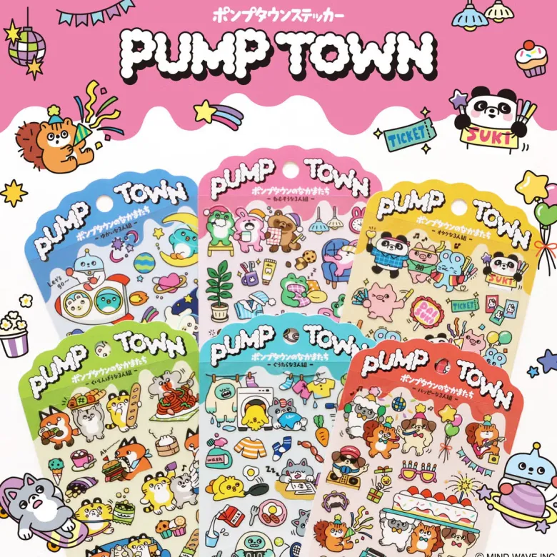 Mind Wave | Pegatinas Pump Town Cheerful Trio