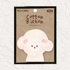 Mo Card | Notas Adhesivas Velvet ID Photo Cotton Bichon