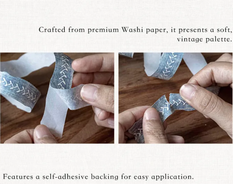 Mo Card | Rippled Edge Sewing Washi Tape Mortar Joint Pin