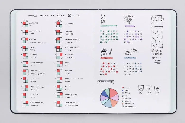 Mossery | Cuaderno Threadbound A5 Black Speckle (Puntos)