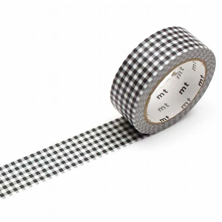 MT Masking Tape | Gingham Check Black Washi Tape