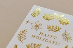 MU LifeStyle | Pegatinas Transferibles Foil Golden Flower Christmas