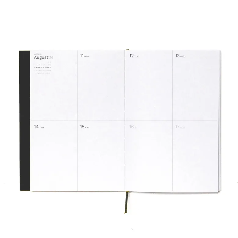 Octagon | Agenda Weekly Planner A5 Black 2026-2027 (Semanal)