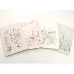 Paperways | Cuaderno de Viaje Ilustrado L'Après-midi Paris Eiffel Pink