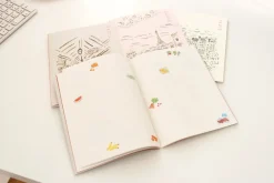 Paperways | Cuaderno de Viaje Ilustrado L'Après-midi Paris Eiffel Pink