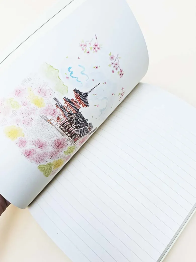 Paperways | Cuaderno de Viaje Ilustrado Travel Journal L'Après-midi Kyoto Hokanji