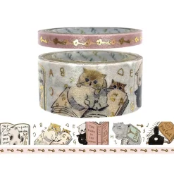 Seal-do | Kirapika My Dear Cats Cats Reading Washi Tape Set