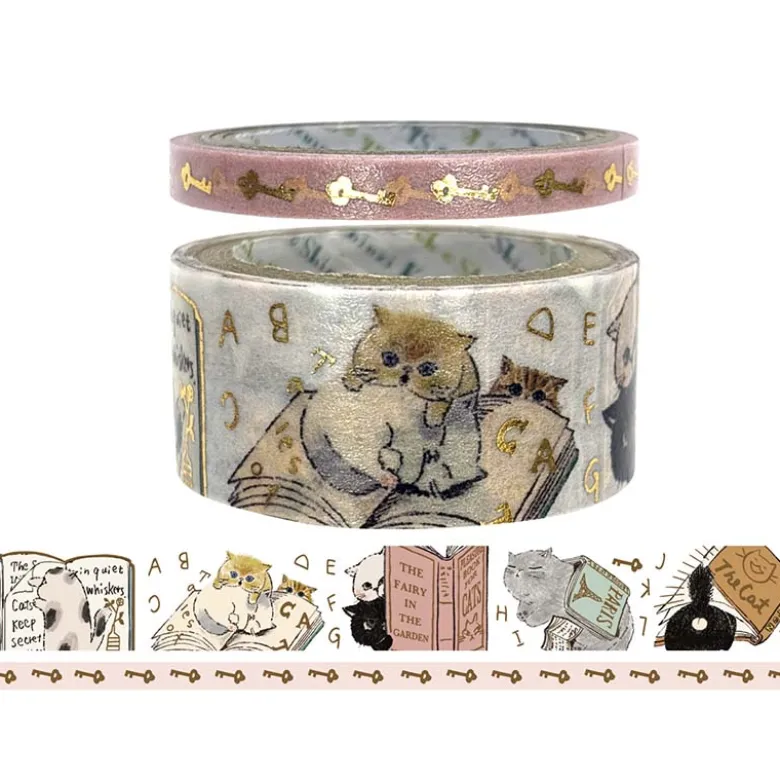 Seal-do | Kirapika My Dear Cats Cats Reading Washi Tape Set