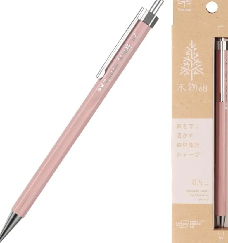 Tombow | Portaminas Wooden Monogatari 0.5 Lilac Pink