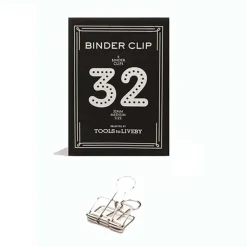 Tools To Liveby | Binder Clips Plateado (32mm)