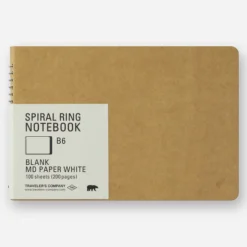 Traveler's Company | Cuaderno Con Espiral B6 Papel Blanco MD
