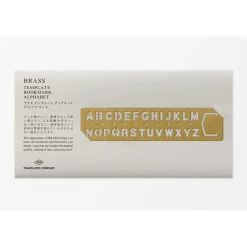 Traveler's Company | Marcapáginas Brass Template Alphabet
