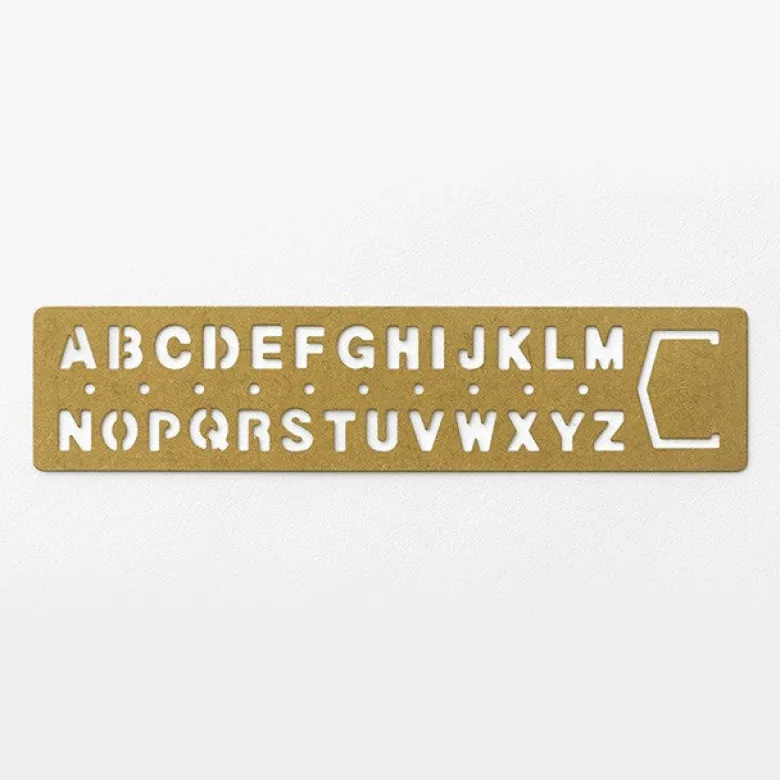 Traveler's Company | Marcapáginas Brass Template Alphabet