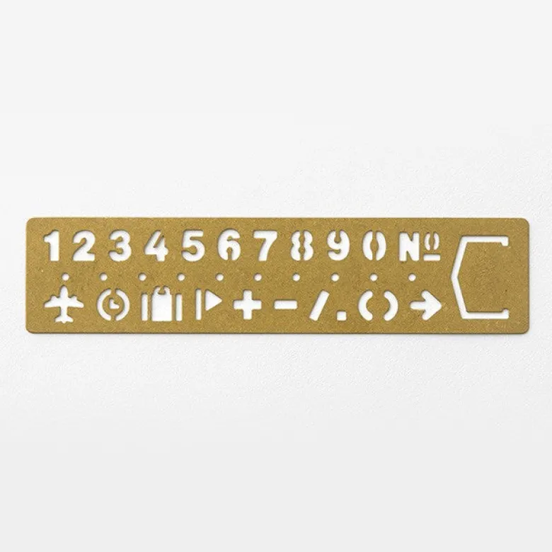 Traveler's Company | Marcapáginas Brass Template Number