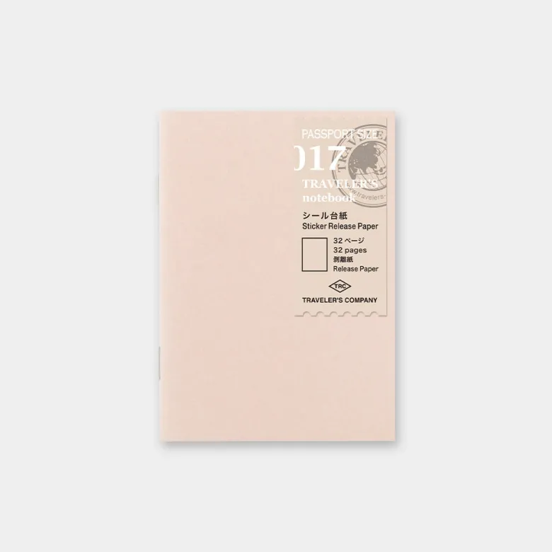 Traveler's Company | Recambio Passport 017 Sticker Release Paper