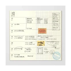 Traveler's Company | Recambio Regular 019 Planificador Semanal + Notas