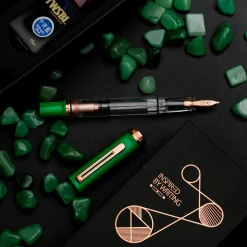 TWSBI | Set Pluma Estilográfica ECO T Royal Jade F con Tinta Midnight Blue