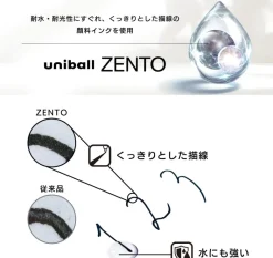 Uniball | Bolígrafo Zento Basic 0.38 Blue (Tinta Azul)