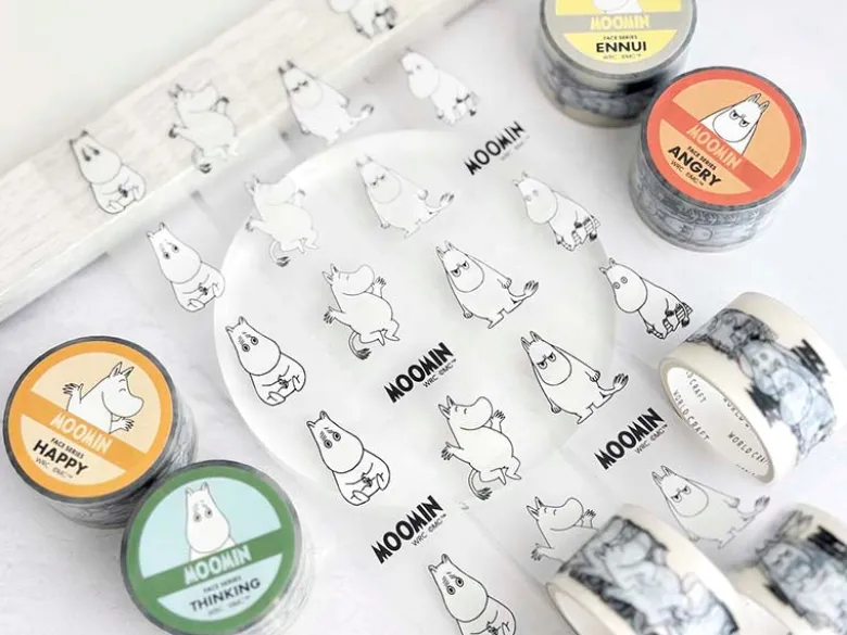 World Craft | Moomin Face Series Ennui Clear Tape
