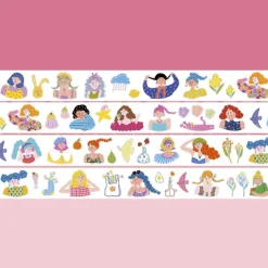 XiYue | Pegatinas en Rollo Colorful Girls