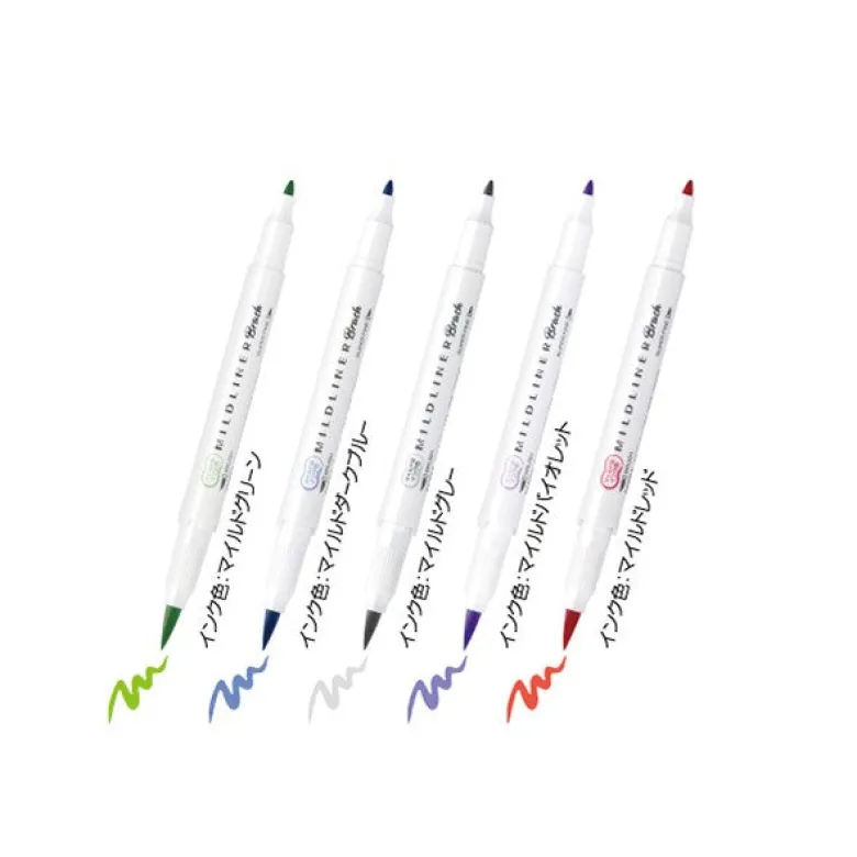 Zebra | Pack de Rotuladores Pincel Mildliner Retro (Nuevo Packaging)